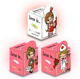 Жевательные конфеты LOVE IS МИКС 105 грамм ДЕВОЧКИ с манитиком
