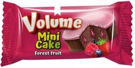 Кекс Volume Mini в какао глазури с соусом лесные ягоды 16 гр