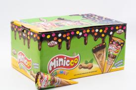 Шоколадный десерт в вафельном рожке Minicco Cornet Арахис 25 гр