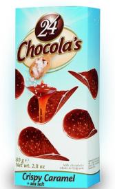 Шоколадные чипсы 24 Chocola's Crispy Caramel Sea salt 80 грамм