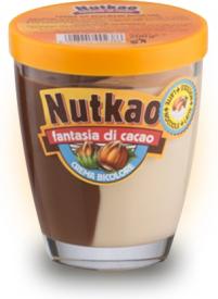 Шоколадная паста Nutkao Domino Glass of two coloured spread 200 грамм